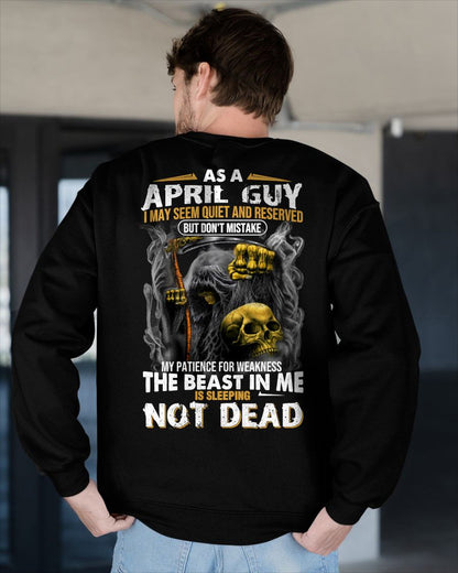 APRIL - THE BEAST IN ME IS SLEEPING - BIRTHDAY T-SHIRT FOR MEN - NTTD04 (SKU08-82-04)