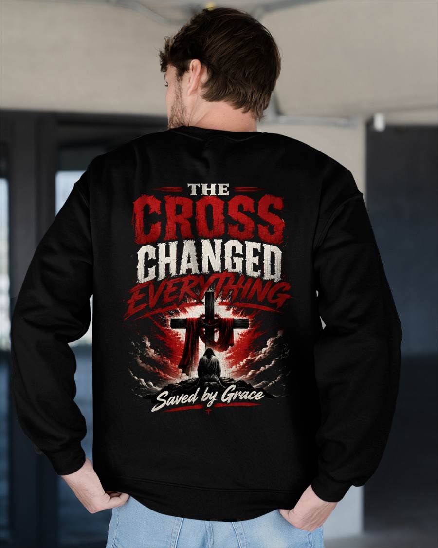 THE CROSS CHANGED EVERYTHING - CHRISTIAN T-SHIRT - FOR MEN NTTD00 (SKU2608-78)