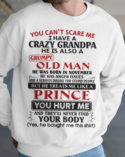 November – You Can’t Scare Me I Have A Crazy Grandpa – Gift For Grandson And Granddaughter From Grandpa – NTTD11 (SKU10-186-11)