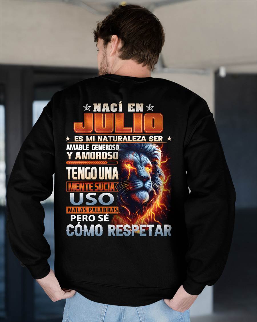 JULIO - MENTE SUCIA PERO SÉ RESPETAR - REGALO DE CUMPLEAÑOS PARA HOMBRES - NTTD07sp (SKU10-68-07)