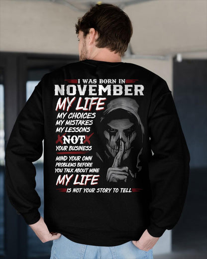 NOVEMBER - MY LIFE MY CHOICES - UNIQUE BIRTHDAY GIFT FOR MEN - NTTD11 (SKU08-36-11)