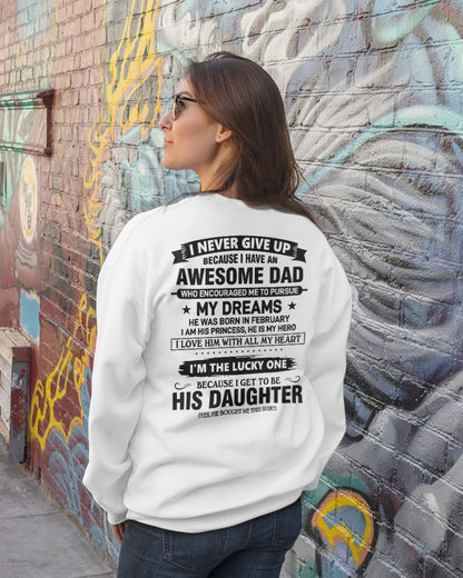 Awesome Dad T-Shirt February Edition – Gift for Daughter NTTD02 (SKU08-18-02)