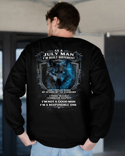 JULY - BUILT DIFFERENT - BIRTHDAY T-SHIRT FOR MEN - NTTD07 (SKU12-301-07)