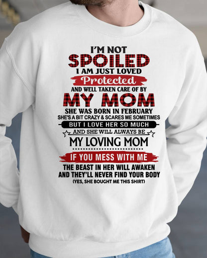 FEBRUARY - PROTECTED BY MY MOM - PERFECT GIFT FOR YOUR CHILDREN - GIFT FROM MOM - NTTD02 (SKU2602-95-02)