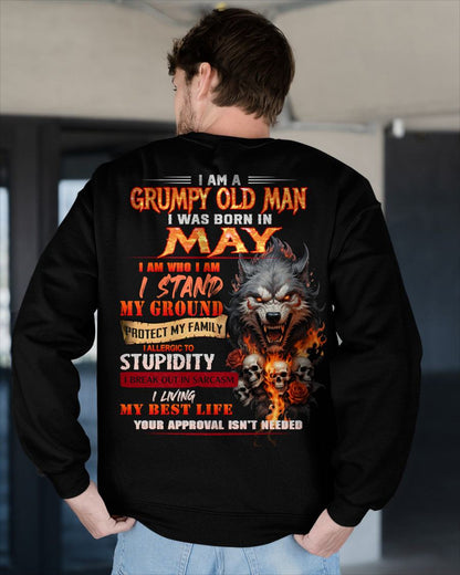 MAY - GRUMPY OLD MAN - BIRTHDAY T-SHIRT FOR MEN - NTTD05 (SKU26T-01132-05)