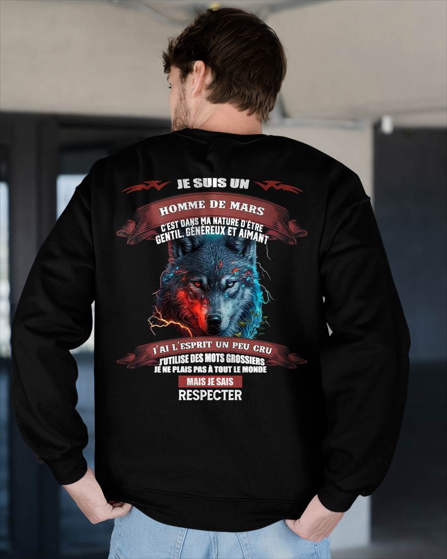 MARS - JE SAIS RESPECTER – T-SHIRT D’ANNIVERSAIRE POUR HOMME - frNTTD03 (SKU12-266-03)