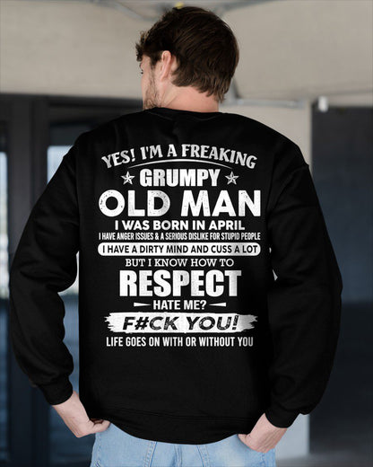 APRIL - FREAKING GRUMPY OLD MAN - BIRTHDAY GIFT FOR MEN - NTTD04 (SKU09-04-04)