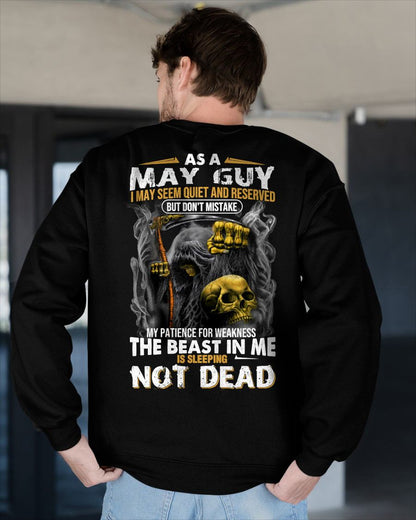 MAY - THE BEAST IN ME IS SLEEPING - BIRTHDAY T-SHIRT FOR MEN - NTTD05 (SKU08-82-05)