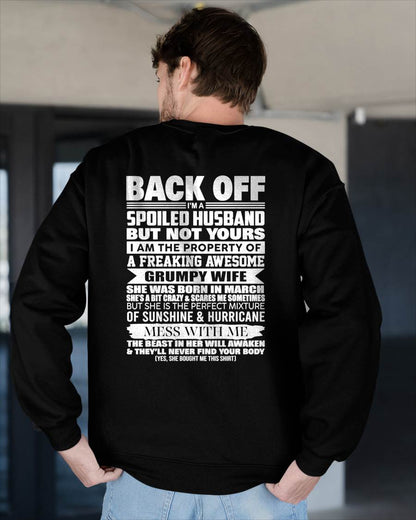 MARCH - BACK OFF! I'M A SPOILED HUSBAND - GIFT FROM WIFE - NTTD03 (SKU2604-320-03)