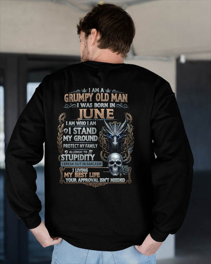 JUNE - GRUMPY OLD MAN - BIRTHDAY T-SHIRT FOR MEN - NTTD06 (SKU2604-37-06)
