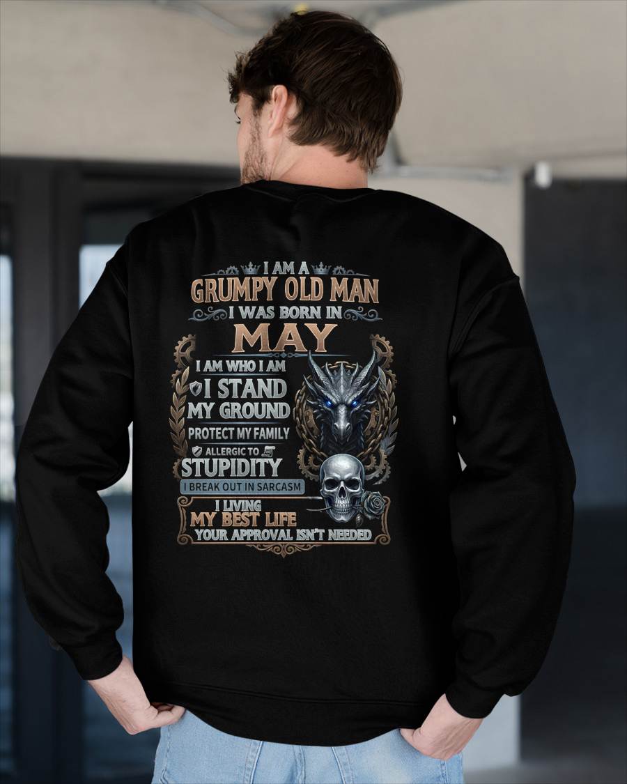 MAY - GRUMPY OLD MAN - BIRTHDAY T-SHIRT FOR MEN - NTTD05 (SKU2604-37-05)