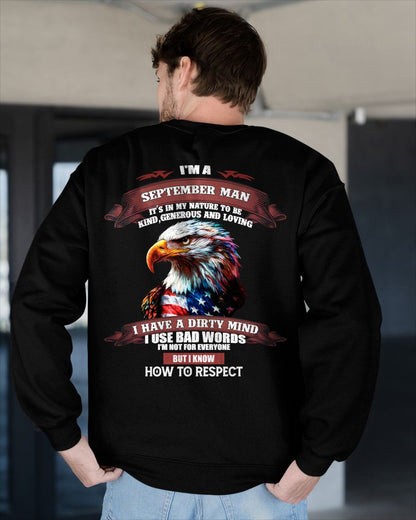 SEPTEMBER - KNOW HOW TO RESPECT - BIRTHDAY T-SHIRT FOR MEN - NTTD09 (SKU12-311-09)