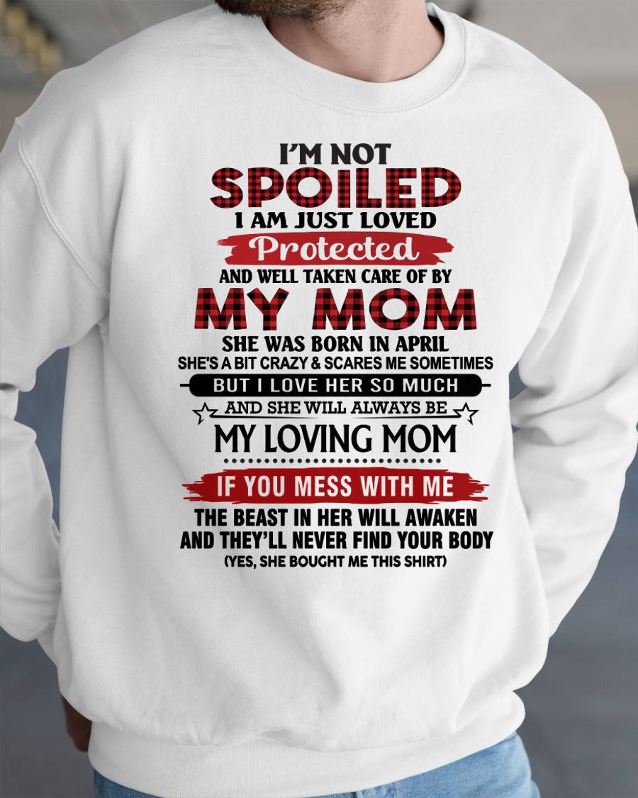 APRIL - PROTECTED BY MY MOM - PERFECT GIFT FOR YOUR CHILDREN - GIFT FROM MOM - NTTD04 (SKU2602-95-04)