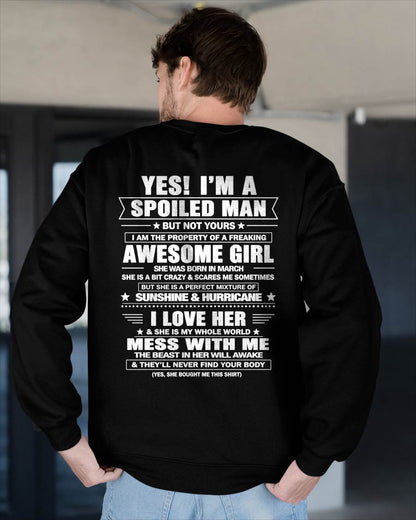 MARCH - YES! I'M A SPOILED MAN - GIFT FROM WIFE - NTTD03 (SKU2608-488-03)