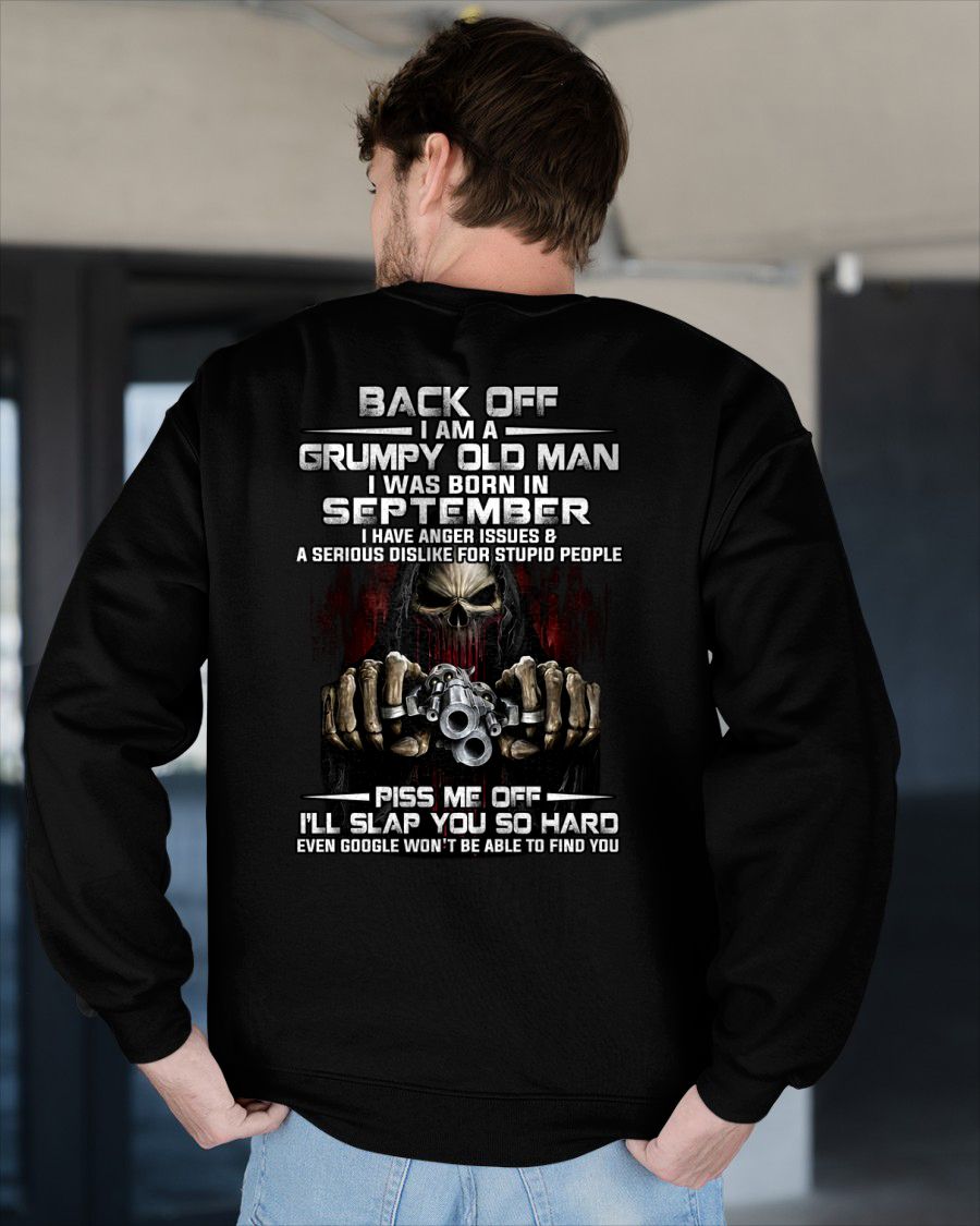 SEPTEMBER -  GRUMPY OLD MAN - BIRTHDAY T-SHIRT FOR MEN - NTTD09 (SKU09-109-09)