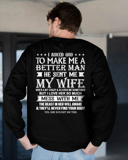 ASKED GOD TO BE A BETTER MAN - GIFT FROM WIFE - NTTD00 (SKU10-109-00)