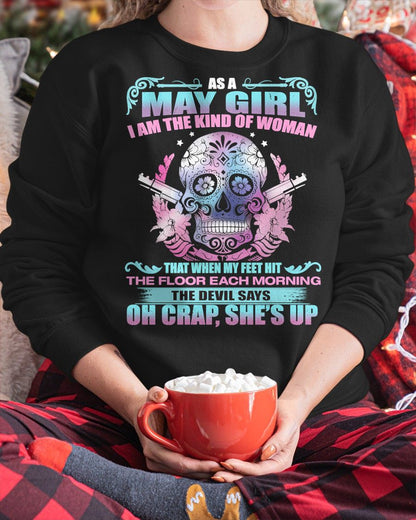 MAY - THE DEVIL SAYS OH CRAP, SHE'S UP - BIRTHDAY GIFT FOR WOMEN - NTTD05 (SKU08-85-05)