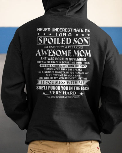 NOVEMBER - SPOILED SON OF AWESOME MOM - GIFT FROM MOM - NTTD11 (SKU10-47-11)