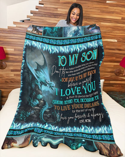 BLANKET FOR SON - GIFT FROM MOM - COMFORT & WARMTH GIFT NTTD00