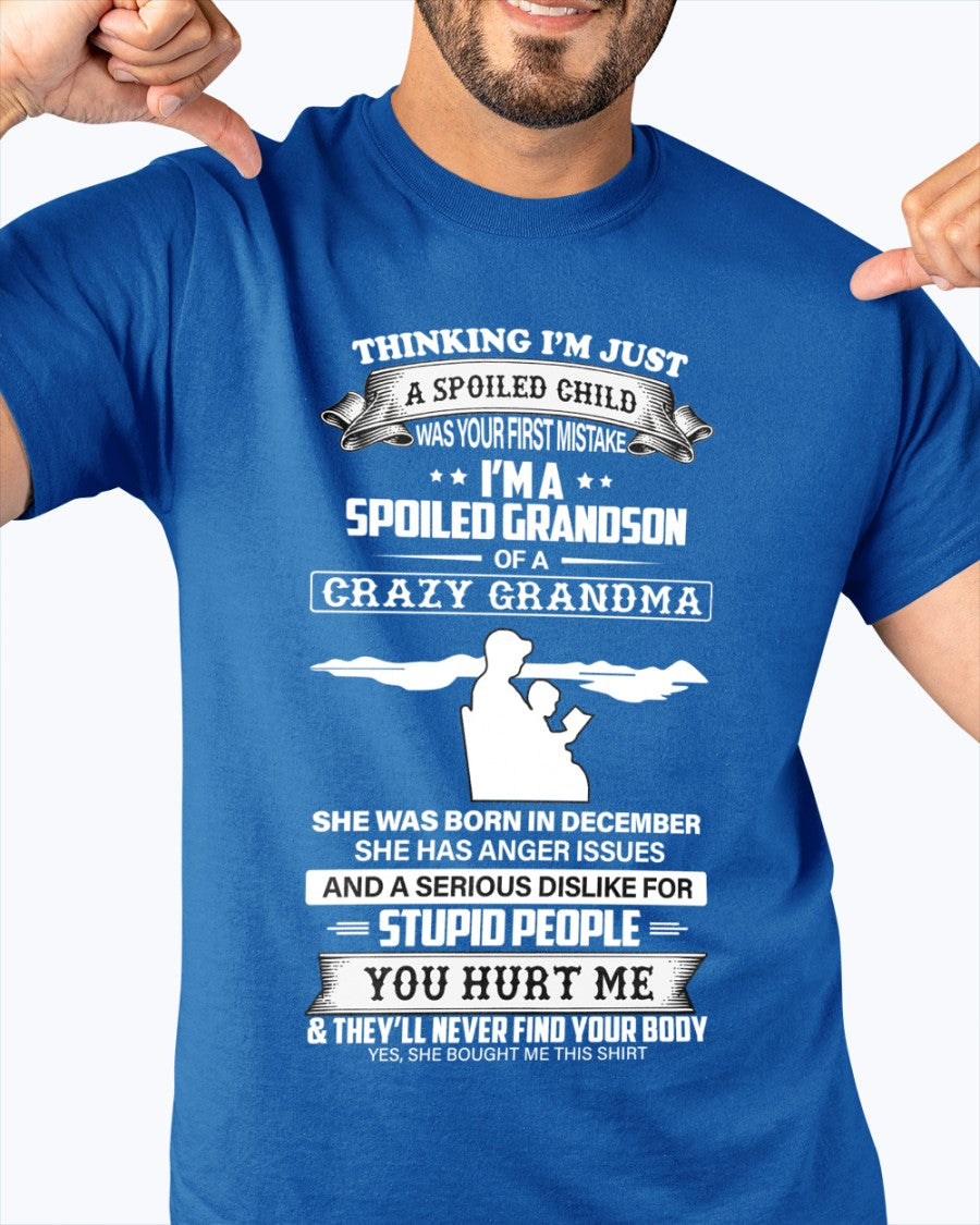 Spoiled by Grandma Shirt December Edition – From Grandma to Grandson NTTD12 (SKU-GMS2-12)