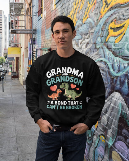 GRANDMA AND GRANDSON A BOND THAT CAN'T BE BROKEN DINOSAUR UNISEX T-SHIRT - NTTD00 (SKU-GMS5)