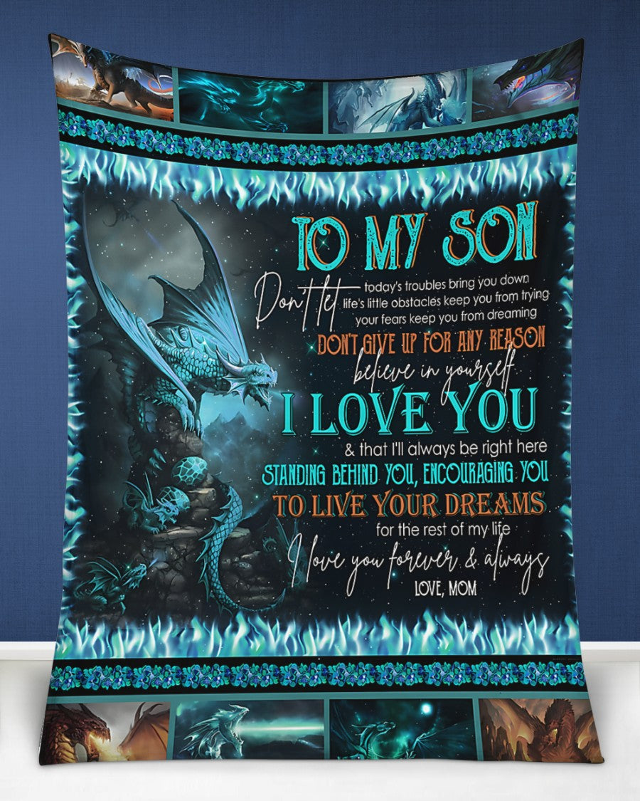 BLANKET FOR SON - GIFT FROM MOM - COMFORT & WARMTH GIFT NTTD00