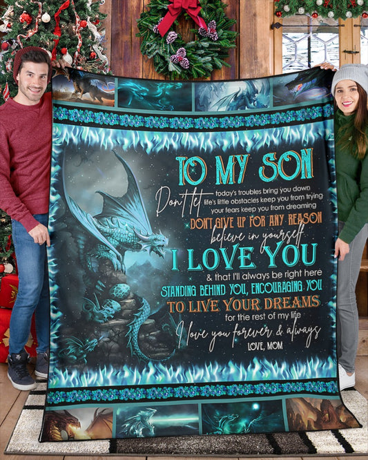 BLANKET FOR SON - GIFT FROM MOM - COMFORT & WARMTH GIFT NTTD00