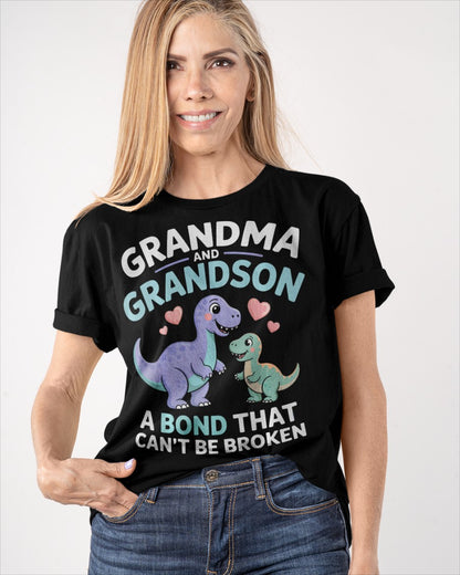 GRANDMA AND GRANDSON A BOND THAT CAN'T BE BROKEN DINOSAUR UNISEX T-SHIRT NTTD00 (SKU-GMS4)
