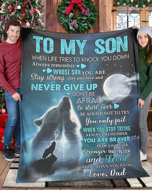 BLANKET FOR SON - GIFT FROM DAD- COMFORT & WARMTH GIFT NTTD00 (SKUB-NTTD-02)