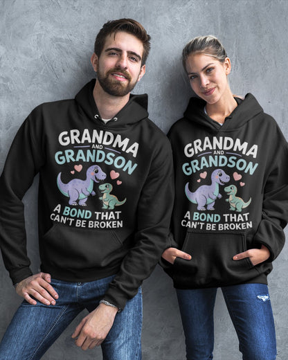 GRANDMA AND GRANDSON A BOND THAT CAN'T BE BROKEN DINOSAUR UNISEX T-SHIRT NTTD00 (SKU-GMS4)