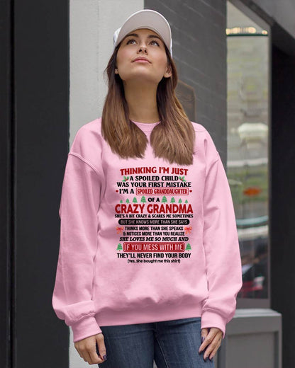 SPOILED GRANDDAUGHTER - PERFECT CHRISTMAS GIFT FOR GRANDDAUGHTER - GIFT FROM GRANDMA - NTTD00 (SKU11-07-00)