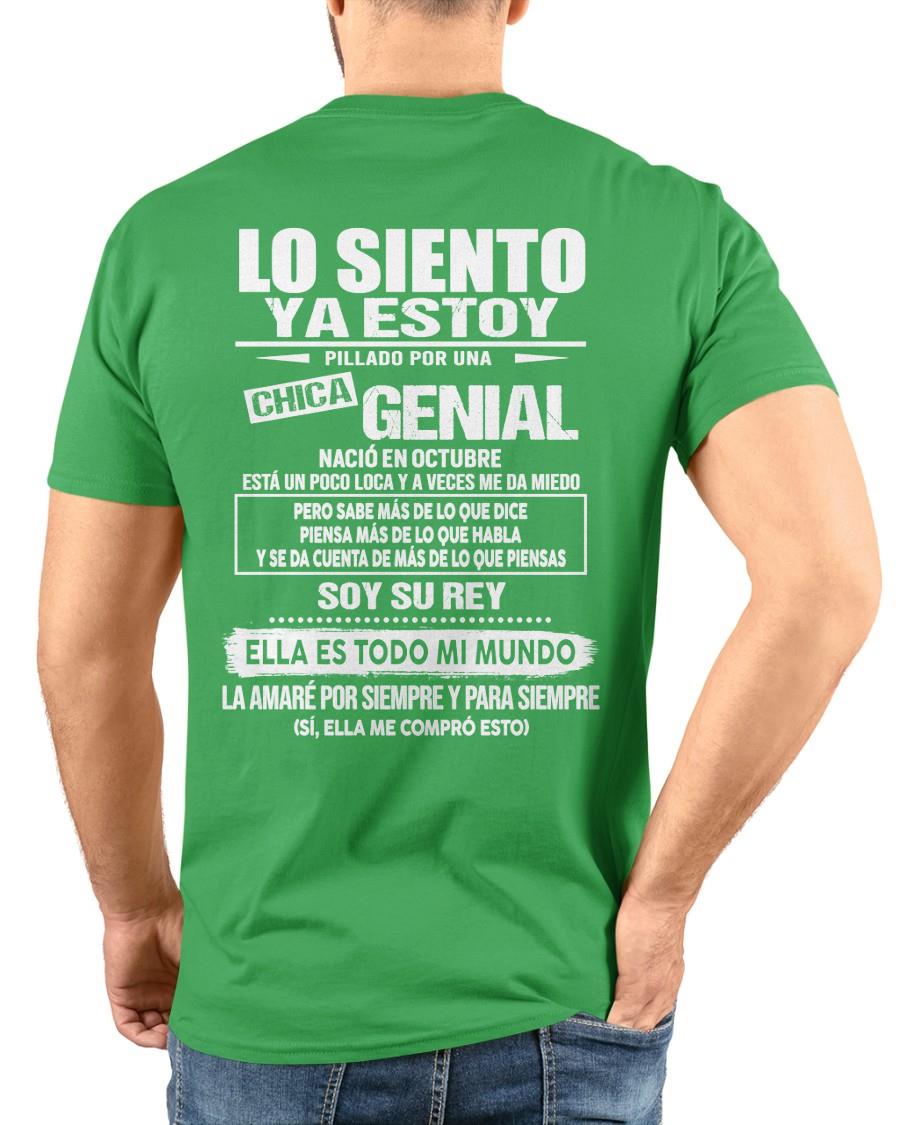 Octubre - Chica genial nació en octubre - Regalo especial para novio - Black - T10 (SKU05-80-10)