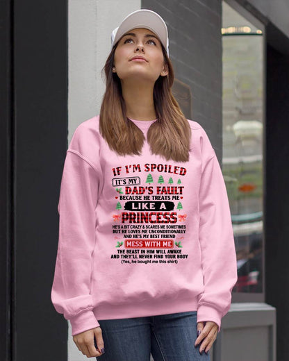 TO MY DAUGHTER - SPOILED DAUGHTER - PERFECT CHRISTMAS GIFT FOR DAUGHTER - GIFT FROM DAD - NTTD00 (SKU11-17-00)