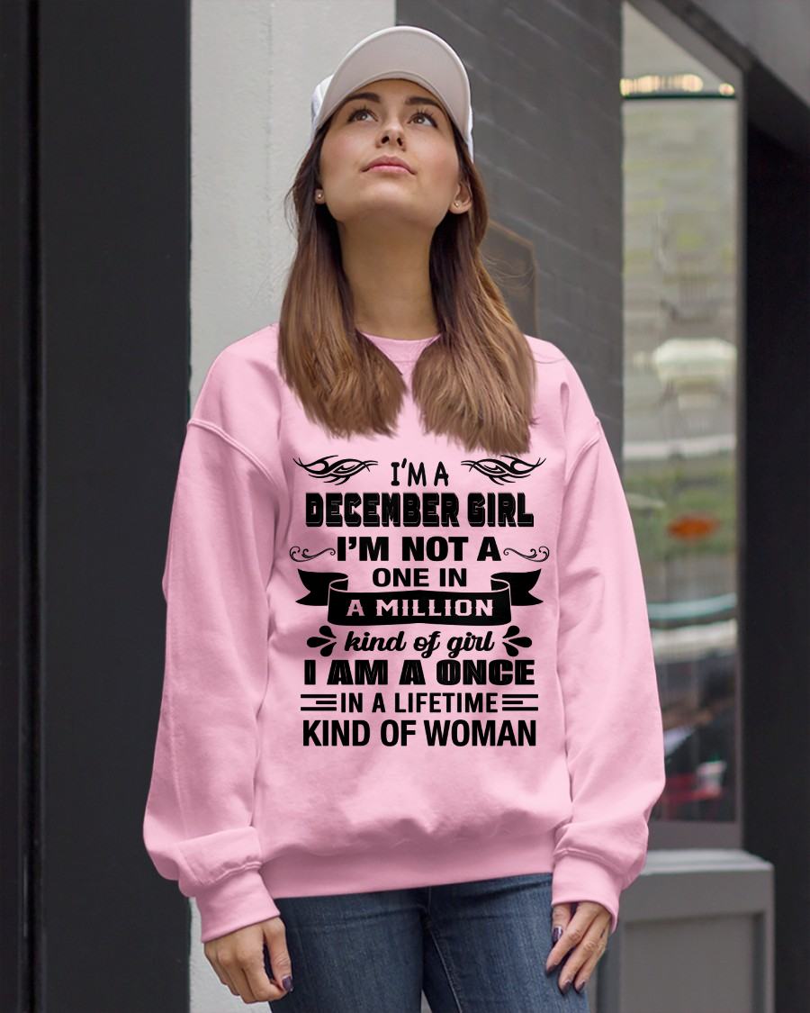 DECEMBER - ONCE IN A LIFE TIME WOMAN - BIRTHDAY SHIRT FOR WOMEN - NTTD12 (SKU26T-01224-12)
