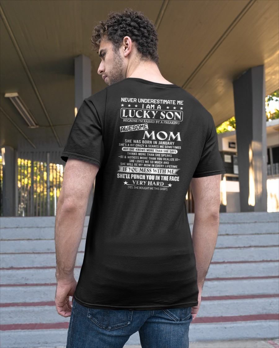 JANUARY - LUCKY SON OF AWESOME MOM - GIFT FROM MOM - NTTD01 (SKU10-36-01)