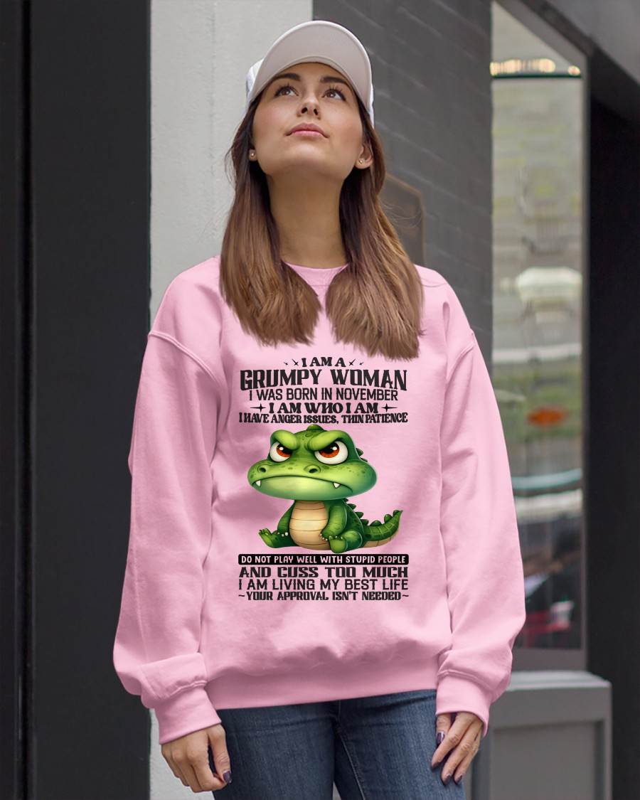 NOVEMBER - GRUMPY WOMAN - BIRTHDAY SHIRT FOR WOMEN - NTTD11 (SKU2602-183-11)