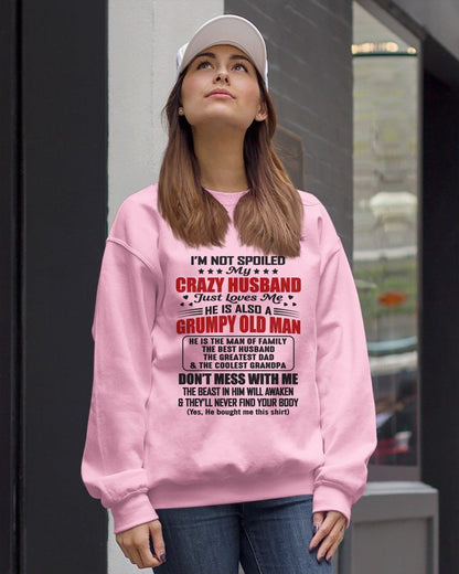 MY CRAZY AND GRUMPY HUSBAND JUST LOVE ME - GIFT FROM HUSBAND - NTTD00 (SKU10-04-00)