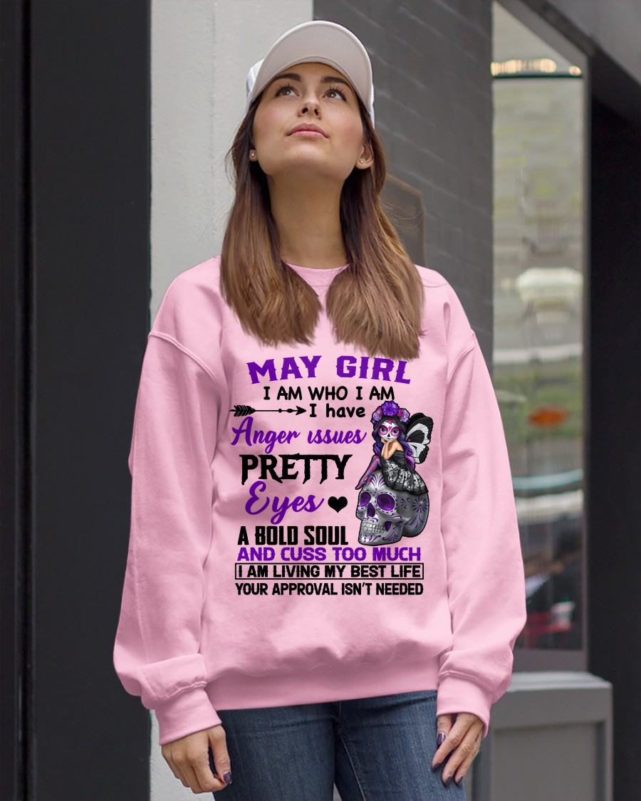 MAY - I AM WHO I AM - BIRTHDAY SHIRT FOR WOMEN - NTTD05 (SKU26T-01134-05)