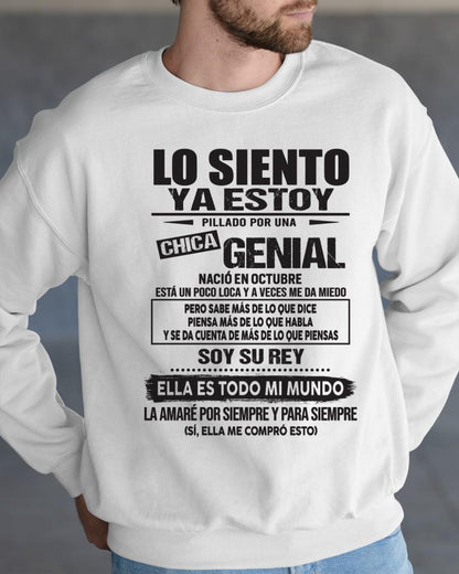 Octubre Chica Genial - Regalo especial para tu novio - T10 (SKU05-95-10)