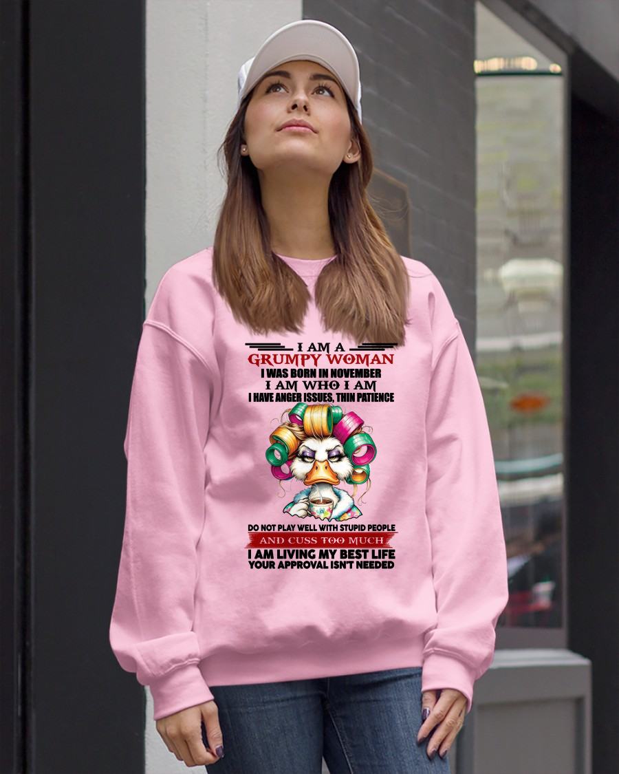 NOVEMBER - GRUMPY WOMAN - BIRTHDAY SHIRT FOR WOMEN - NTTD11 (SKU26T-01-22-11)