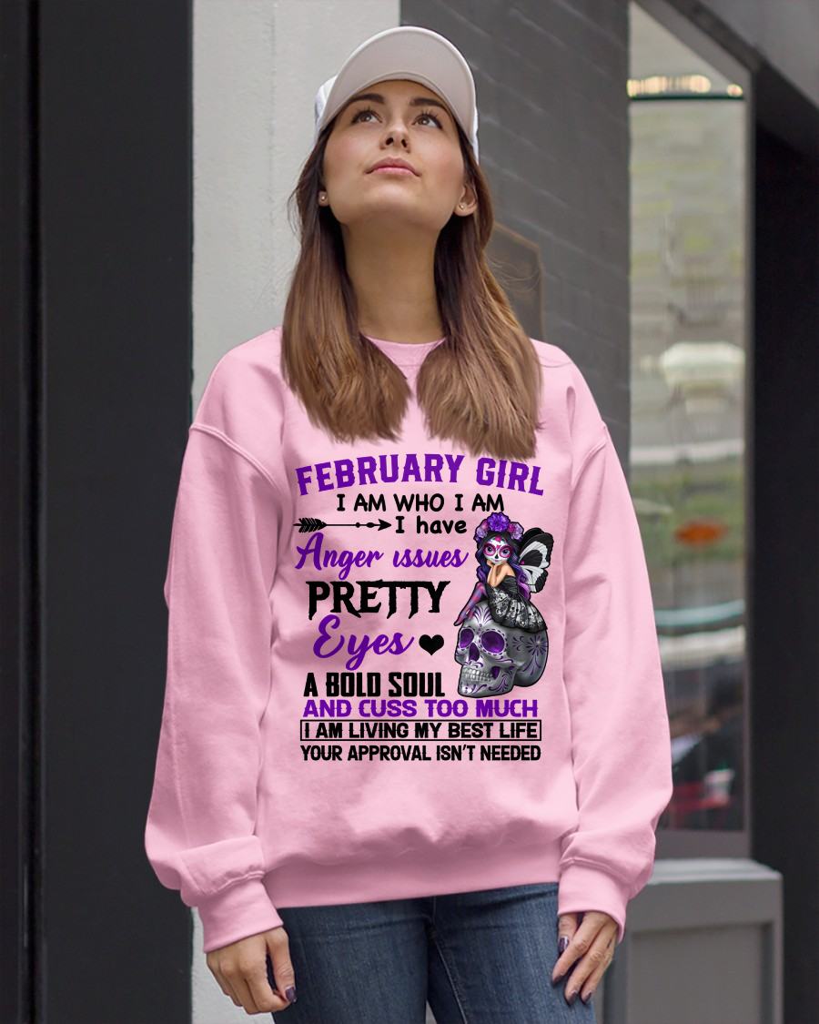 FEBRUARY - I AM WHO I AM - BIRTHDAY SHIRT FOR WOMEN - NTTD02 (SKU26T-01134-02)
