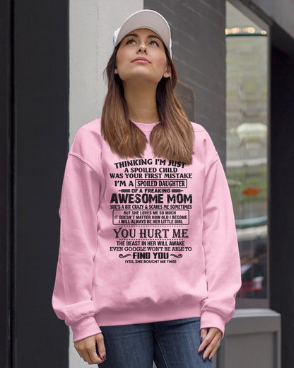 SPOILED DAUGHTER OF AWESOME MOM - GIFT FOR DAUGHTER - NTTD00 (SKU09-15-00)