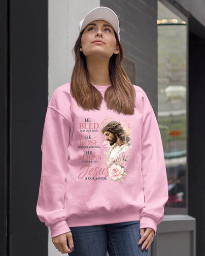 JESUS IS OUR SAVIOR - CHRISTIAN T-SHIRT - FOR WOMEN NTTD00
