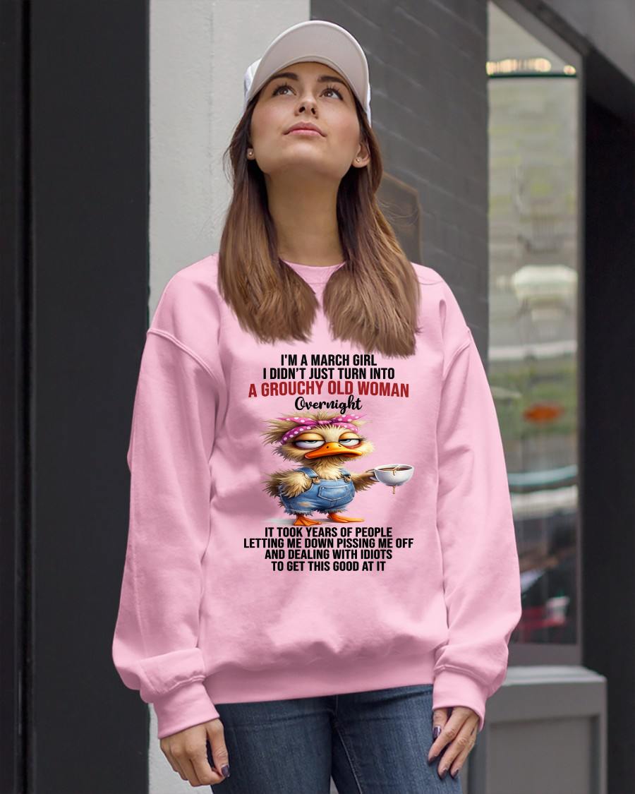 MARCH - GROUCHY WOMAN - BIRTHDAY T-SHIRT FOR WOMEN - NTTD03 (SKU2602-179-03)