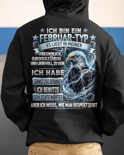 FEBRUAR - ICH WEISS, WIE MAN RESPEKT ZEIGT – GEBURTSTAGS-T-SHIRT FÜR MÄNNER - NTTD02 (SKU2605-220-02)
