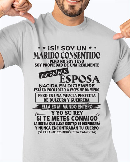 Diciembre - Esposa increíble nació en diciembre - Regalo especial para Marido - T12 (SKU05-105-12)