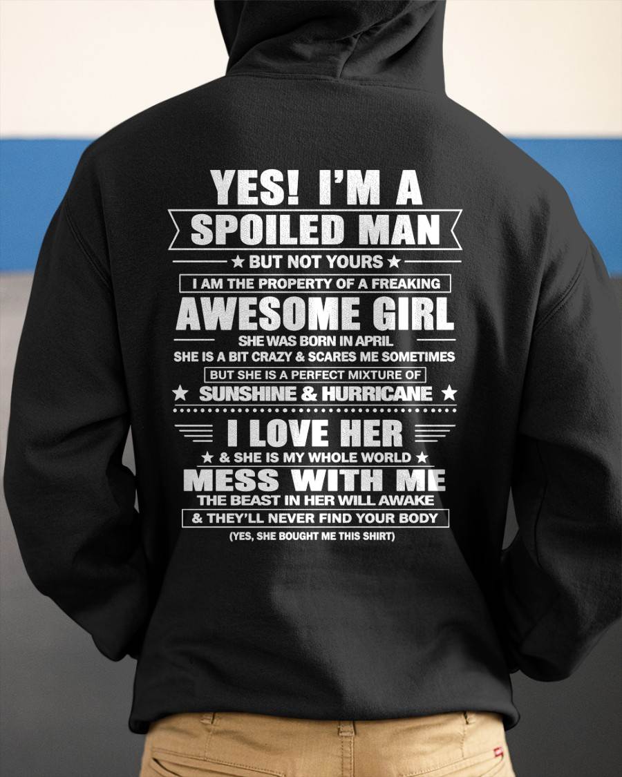 APRIL - YES! I'M A SPOILED MAN - GIFT FROM WIFE - NTTD04 (SKU2608-488-04)