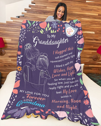 BLANKET FOR GRANDDAUGHTER – COMFORT & WARMTH GIFT Sherpa Fleece Blanket NTTD00 (SKUB-GRA02)