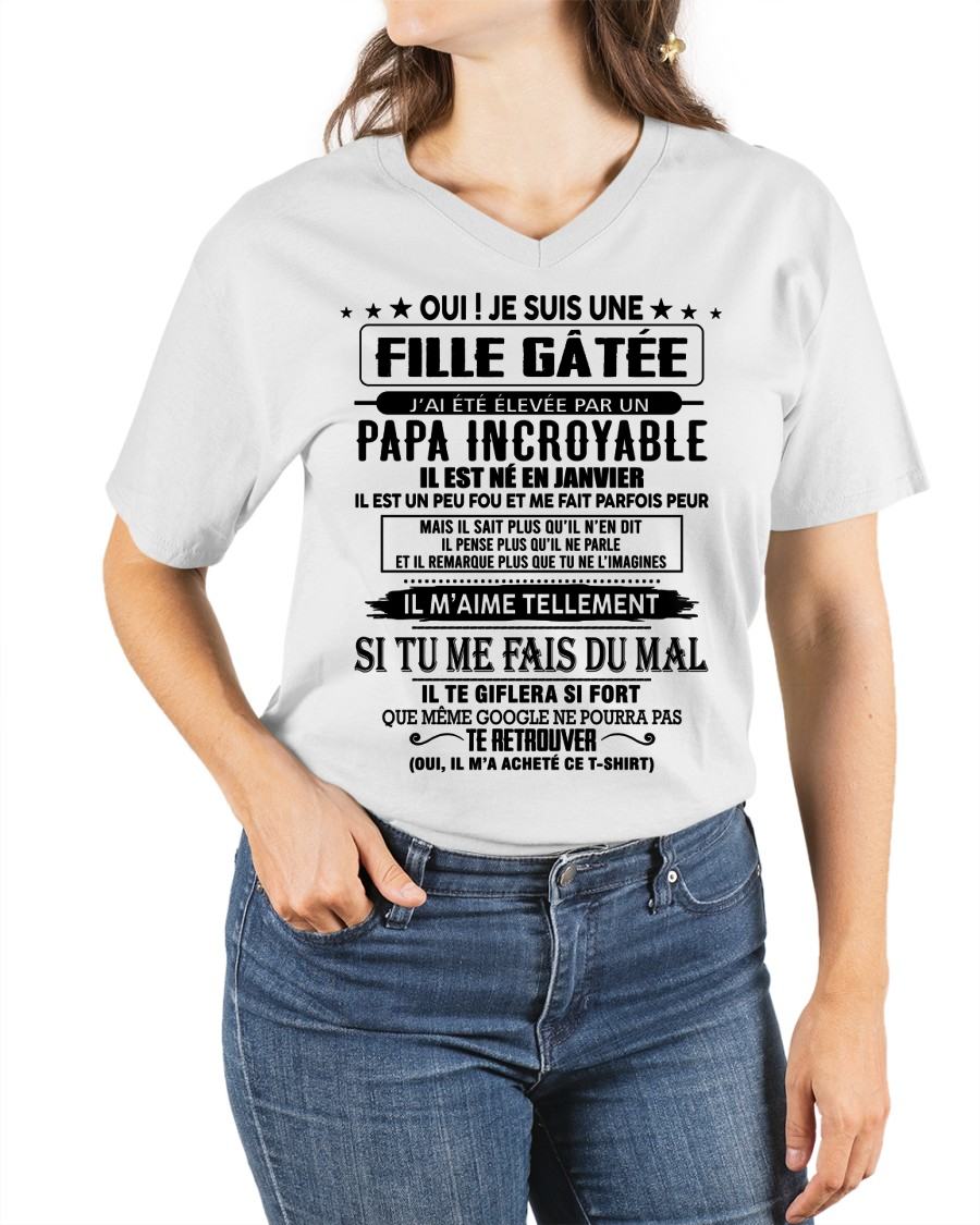 JANVIER - FILLE GÂTÉE – CADEAU DE PAPA - frNTTD01 (SKU26T-01106-01)