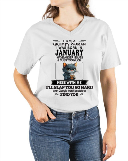 JANUARY - GRUMPY WOMAN - BIRTHDAY GIFT FOR WOMEN - NTTD01 (SKU-GPWM-01)